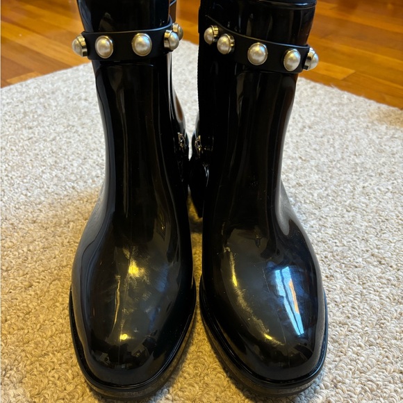 Kate Spade Puddle pearls rain boots  10 - Picture 5 of 10